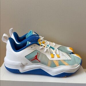 Jordan One Take 4 White Blue Lagoon DQ7193-164 Men’s Size 14